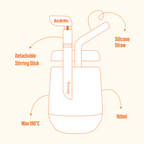 BEEBIYOO Silicone Strawbie Cup