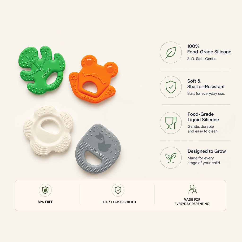 BEEBIYOO Silicone Teether Duo