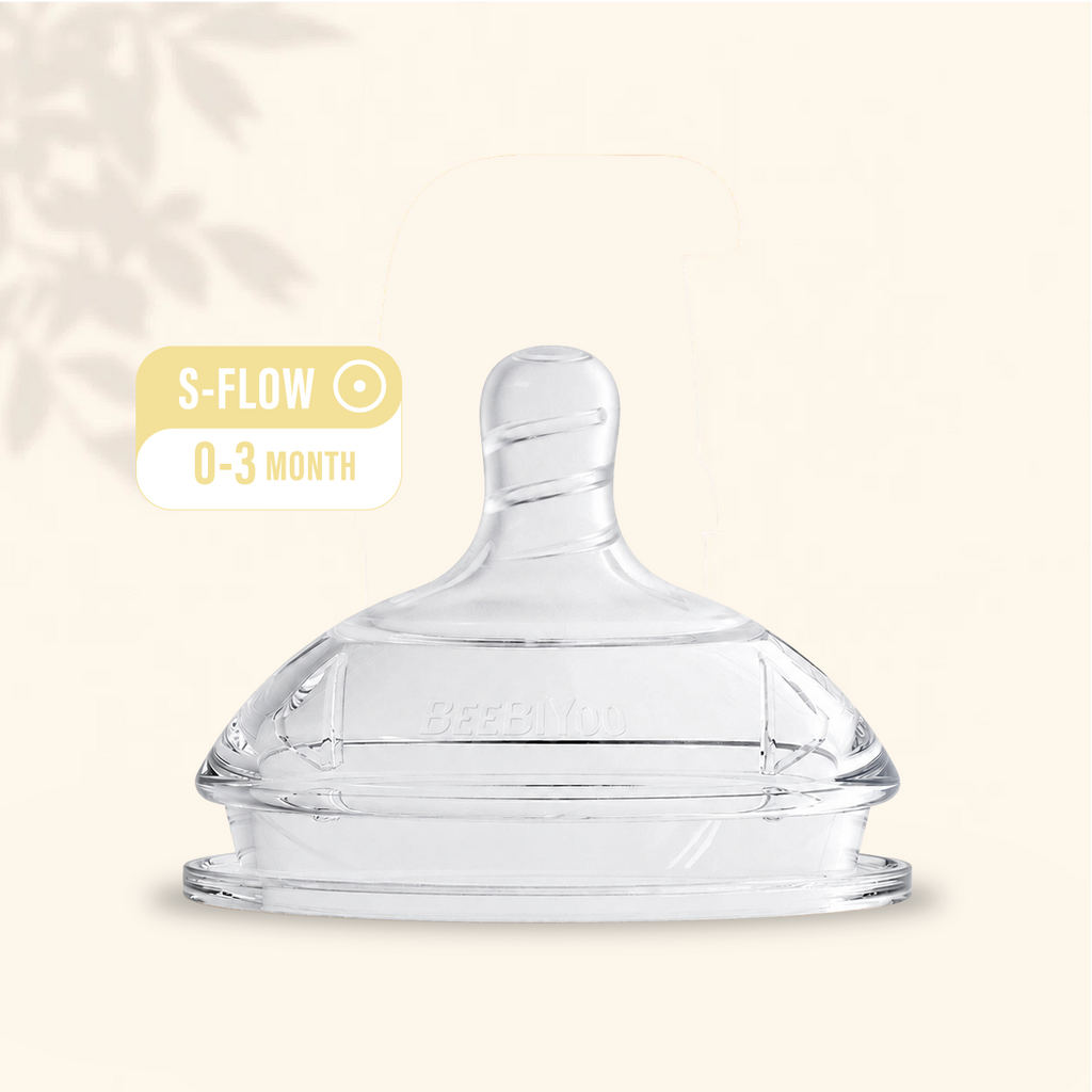 BEEBIYOO NatureLatch硅胶奶嘴 - S码流量